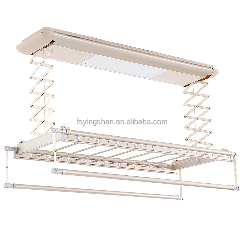 

wholesale remote control retractable clothes hanger ceiling clothes hanger automatic clothes dryer with light
