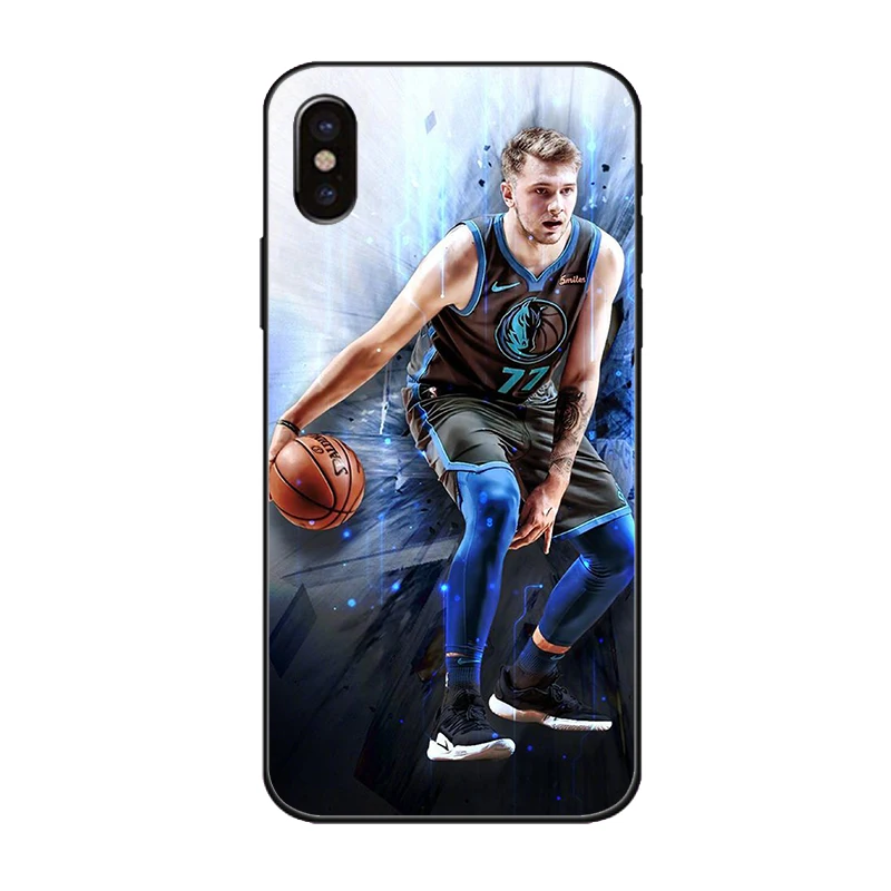 

Hot Sale NBA Basketball Luka Doncic Glass Phone Cases for iPhone 11 XS XR 7 8 Plus