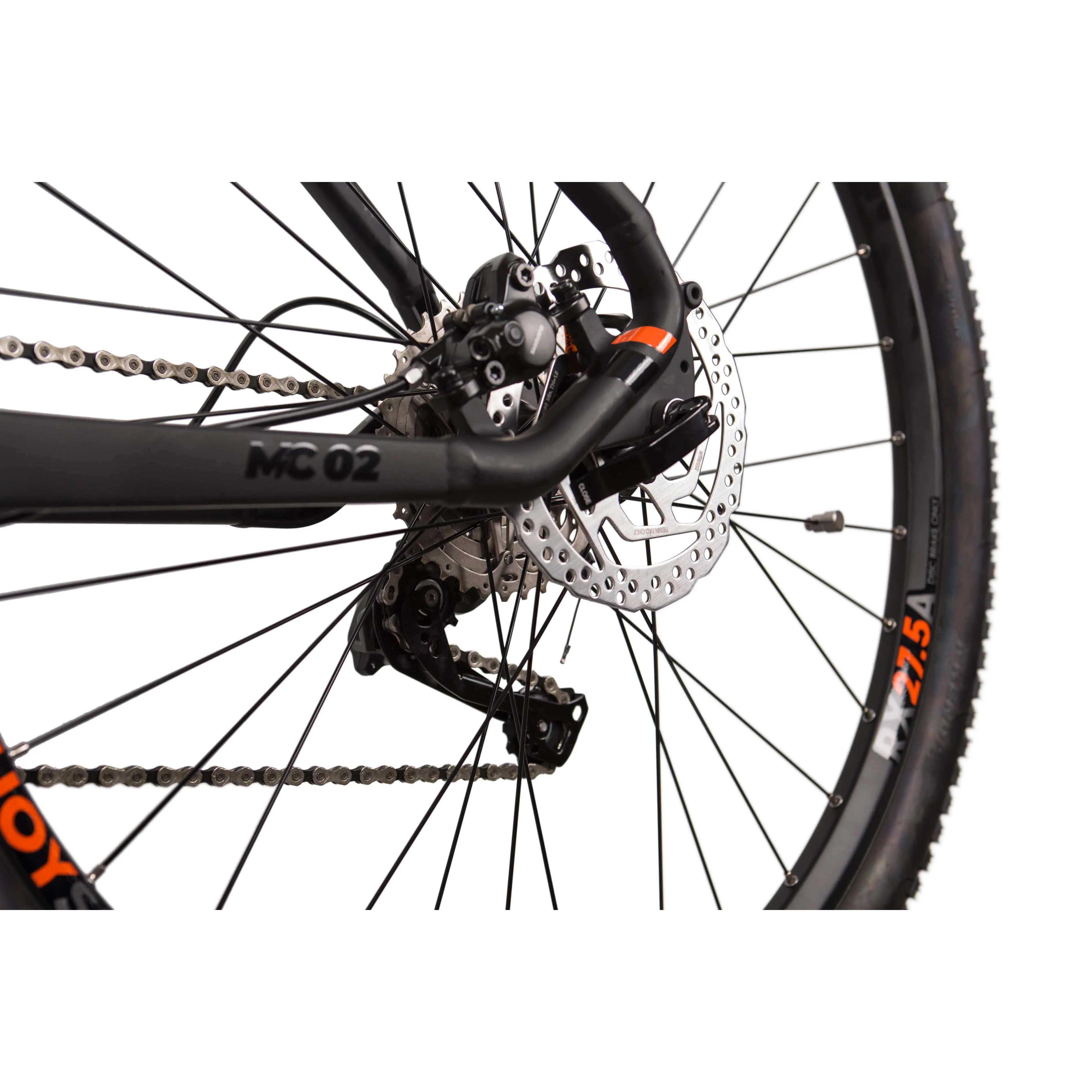 

Wholesale electric mountainbike full suspension e bike conversion kit 350W bicicleta 27.5 inch frame mtb bicycles on sales, Matte grey /high gloss orange / dark black