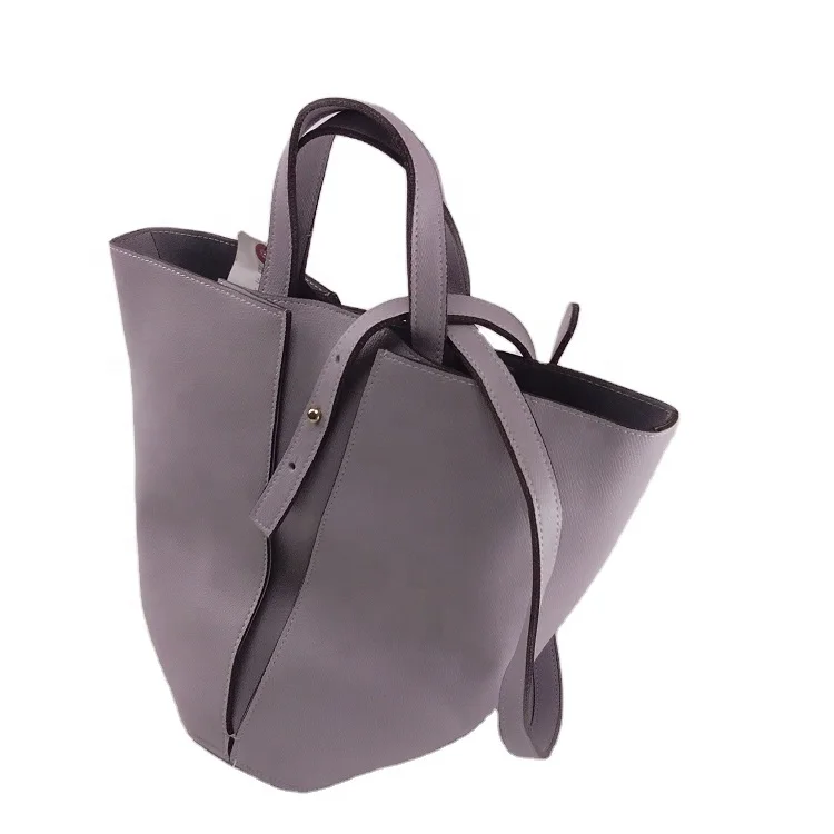 

Nice Factory Price and Japan Quality PU Handbags Bucket Bag, Grey