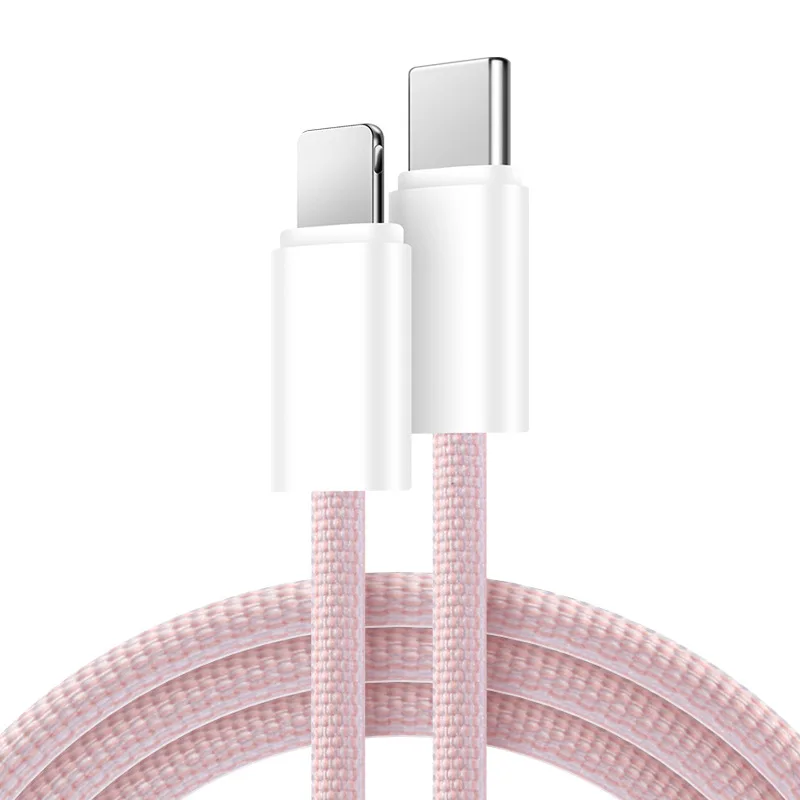 

12W Braided PD Line + Box Accessories Fast Charger USB-C / Type-C to 8 Pin PD 20W Type C Cable Fast Charging Cable For mobile p, Blue/pink/orange/green