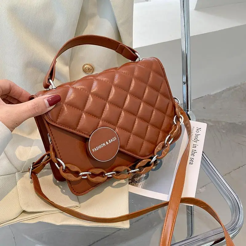 

2022 Casual Women Handbags Pu Leather Messenger Fashion Design Brand Ladies Shoulder Large Capacity Bag Woman Purse