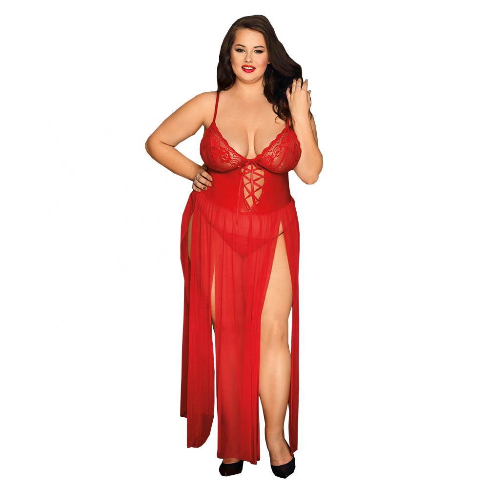 

New Fashion Plus Size Girls Erotic See Through Night Dress Red Long Dress Erotic Belly Dance Dress
