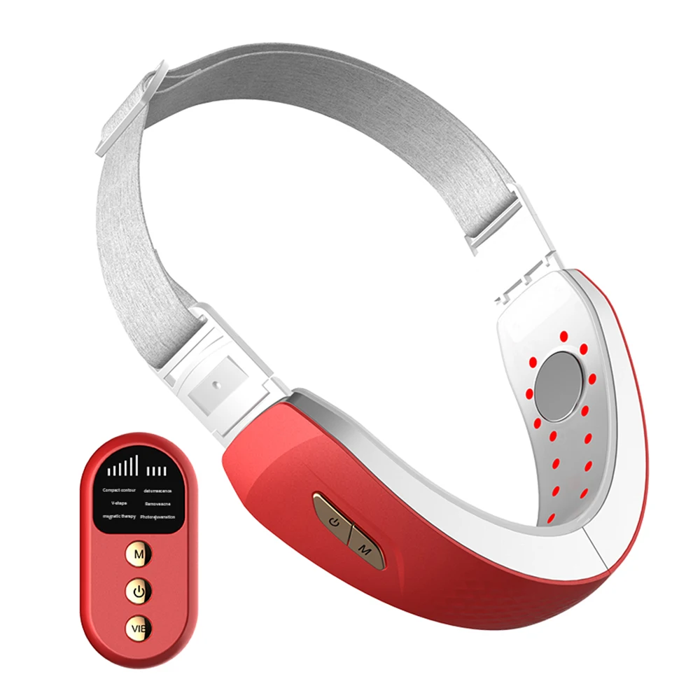 

High Quality remote control beauty face lifting instrument V facial lifting massager, White,red
