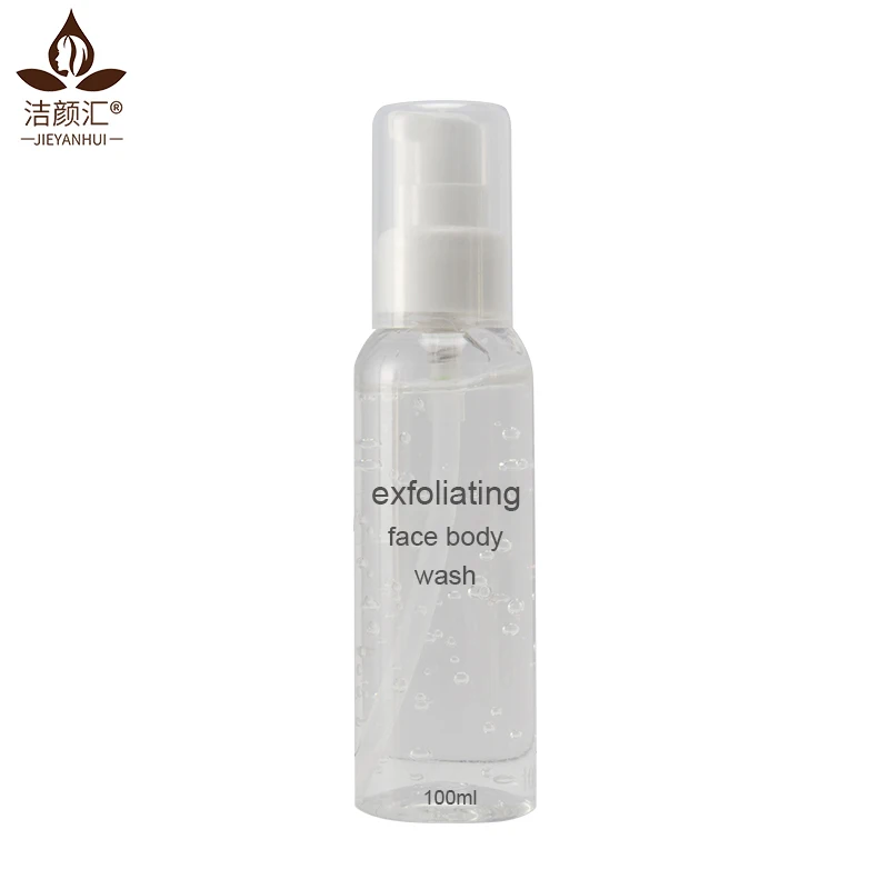 

Private label OEM moisturizing skin exfoliator for body and face scrub exfoliating gel cleansing oil control, Transparent