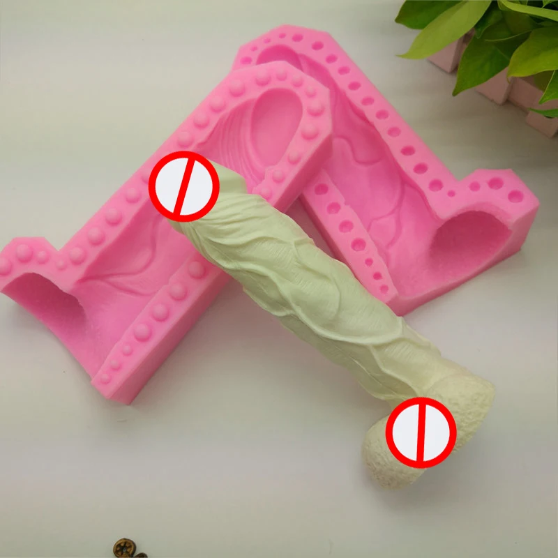 

B-1002 Giant Adult dildo penis Male Sexy Funny handmade Silicone Sugar Cake Soap candle mold DIY handmade candle mould, Random