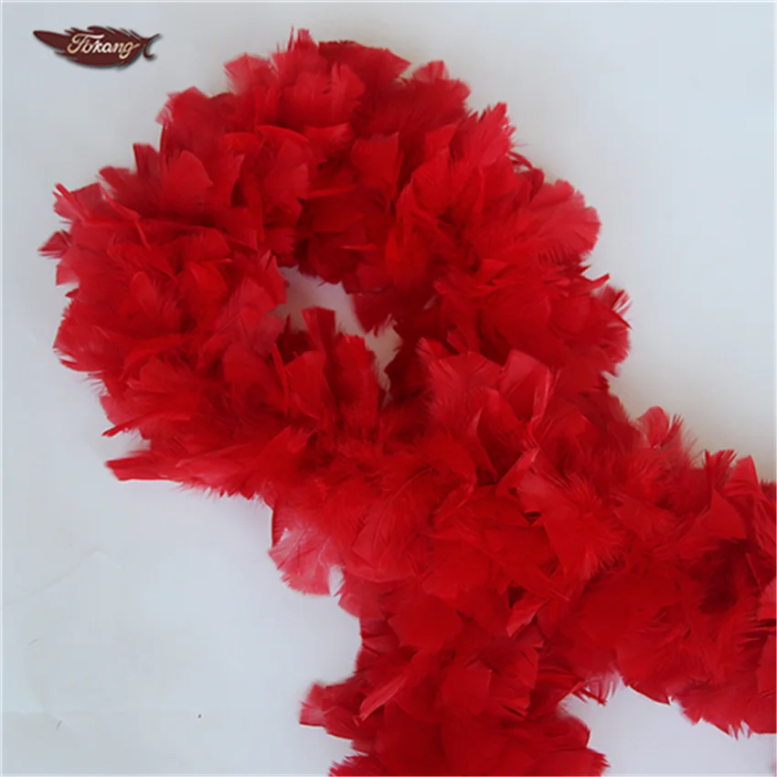 Wholesale Yellow Turkey Ruff Feather Boas 200g Thick Feather Boas For