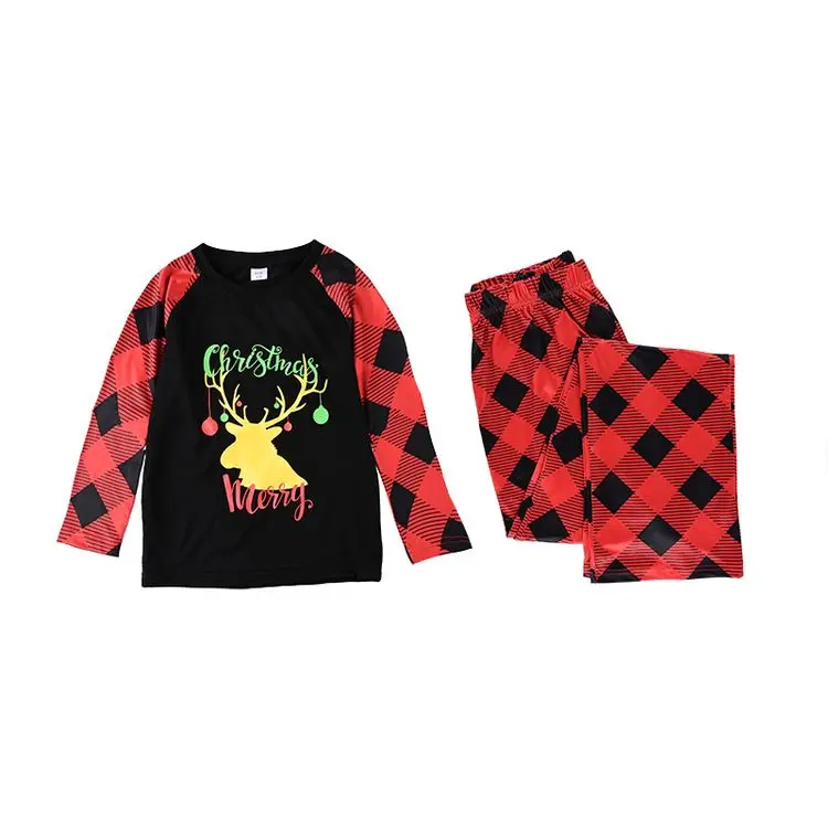 

Casual Long Sleeve Two-piece Suit Custom Cute Fashion Christmas Pajamas Set Family