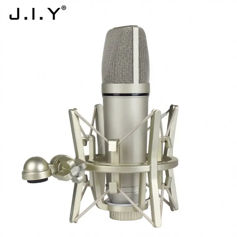 

U87 Factory Supplying Wholesale Price Mini Wired Recording Condenser Microphone, Champagne