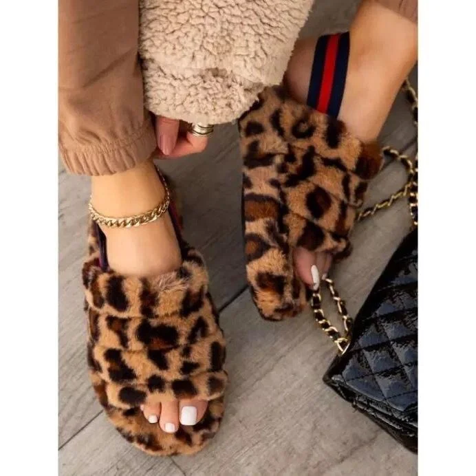 

2021 summer plush cotton flip-flop women's slippers wholesale sandals