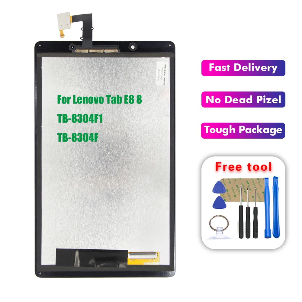 

LCD For Lenovo Tab E8 8 TB-8304F1 TB-8304F TB 8304 Display with Touch Screen Assembly