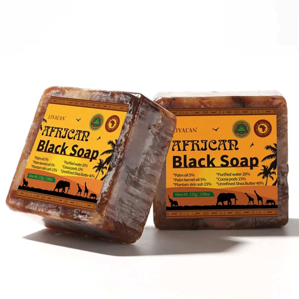 

Black Soap Lightening Face Reduce Dark Spots Blemish Acne Treatment Organic African Black Soap