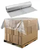 large clear plastic polythene sheets covers for pallet top base protection sheets on rolls with easy tear off