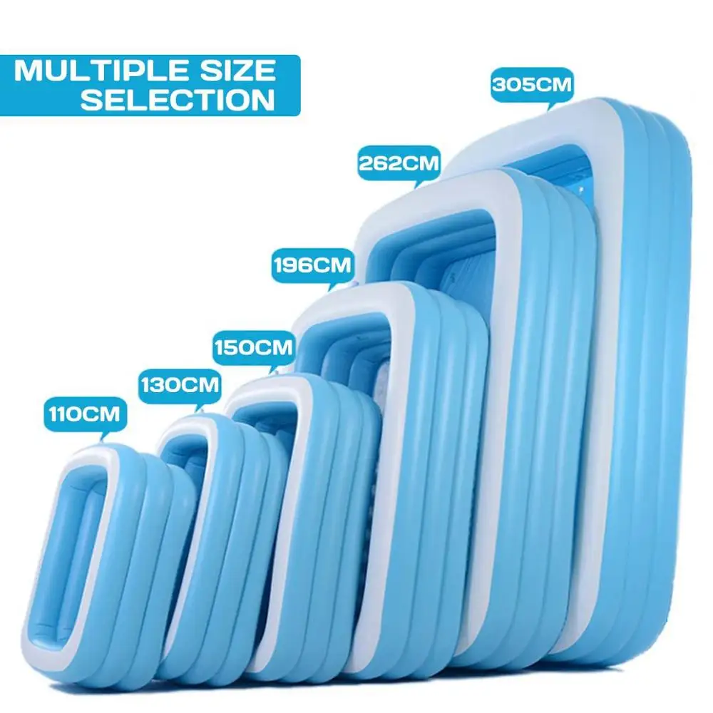 

Hot sale inflatable above ground kid baby child adult rectangular on sale swimming pool