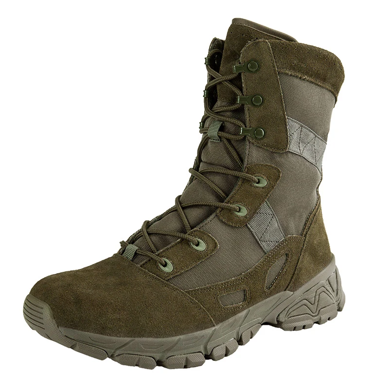 

Outdoor military boots men's rubber outsole special forces tooling boots special police boots, Sand green