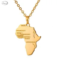 

Customizable African Fabric Pendant Set 18 Karat Gold Africa Continent Necklace