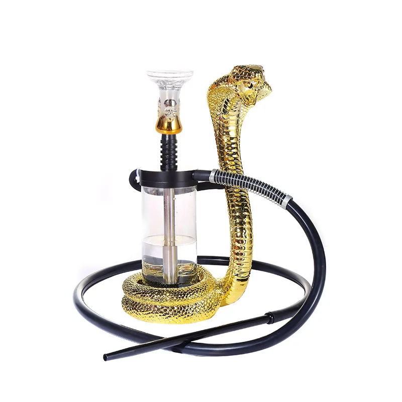 

Best selling golden cobra hookah party hubbly bubbly Shisha Snake chicha, Gray,gold,brown