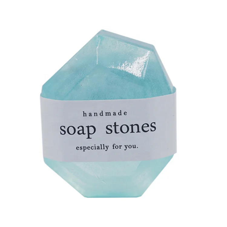 

Sea salt scented gems handmade essential oil soap cleansing bath with hand gifts support oem customization