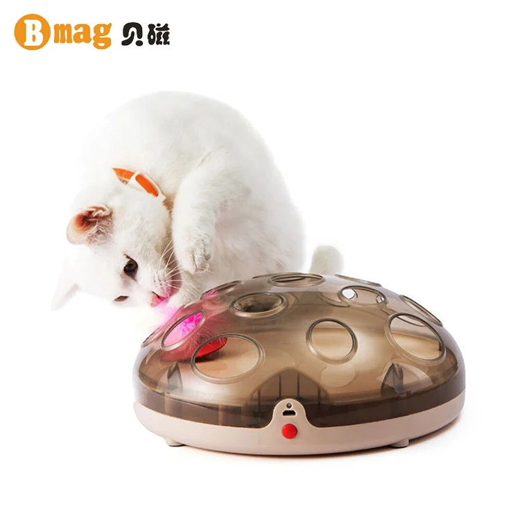

2021 New design funny electronic interactive cat pet toy with magnetic levitation feather automatic jumping interactive chasing, Customized