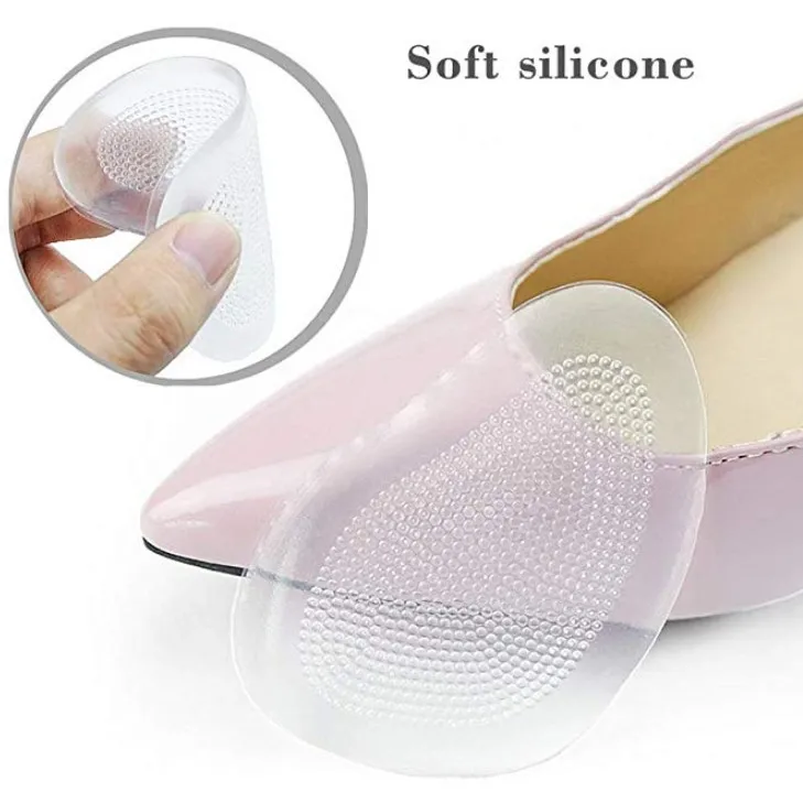 

High Heels Ball of Foot Pads Self-Adhesive Forefoot Cushion Anti-Slip Silicone Forefoot Pads, Transparent