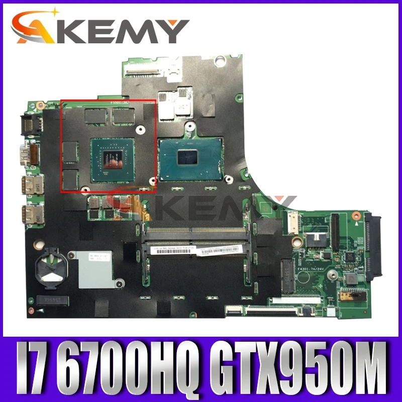 

Akemy For 700-15ISK xiaoxin700-15iSK Notebook Motherboard 15221-1 448.06R01.0011 CPU I7 6700HQ GPU GTX950M 100% Test