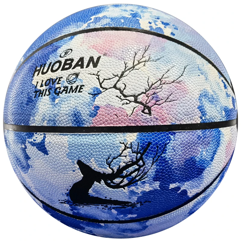 

Hygroscopic Printed colorful basketball womens basketball, Green and blue