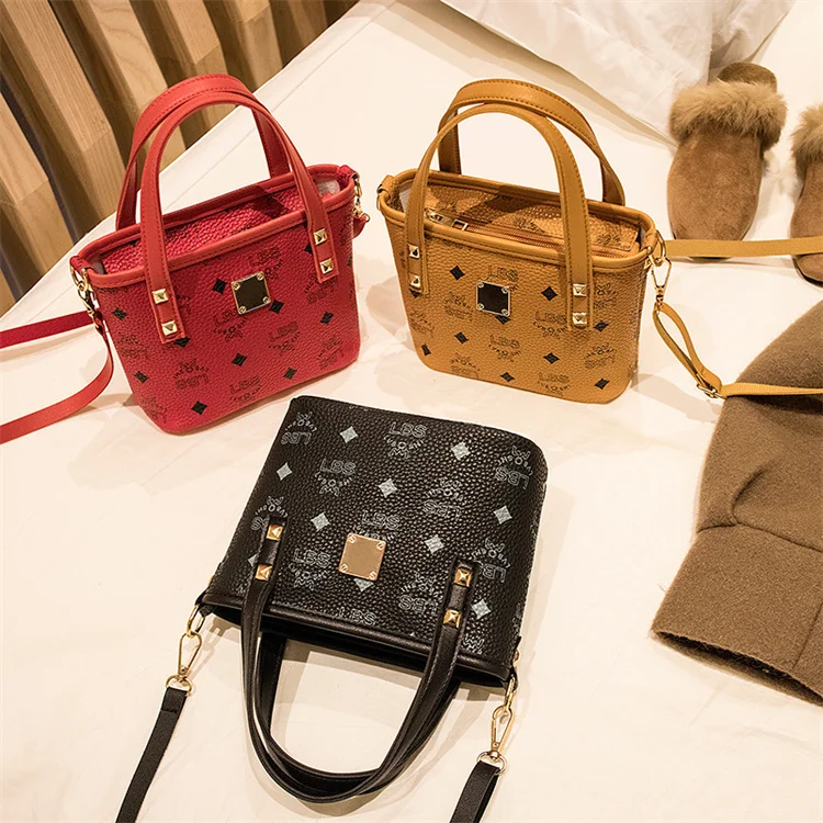 

Cheap bags handbags small fashion quality handbags luxury retro printing crocodile leather shoulder handbag for woman, Brown, black, red
