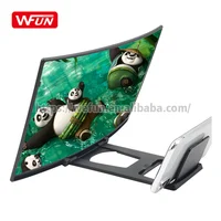 

New Portable Mobile Phone Foldable Holder Bracket with 12 inch Curved Video Amplifier Magnifier Screen Stand Display