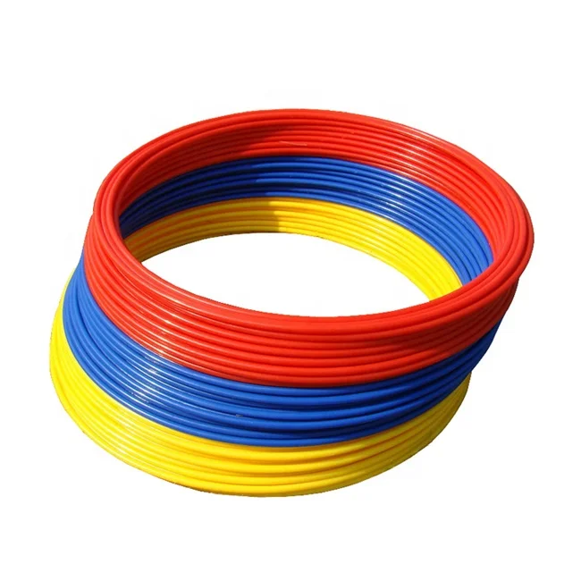 

outdoor indoor training football soccer speed agile circle red blue yellow 60cm football agility training rings, Red/yellow/blue