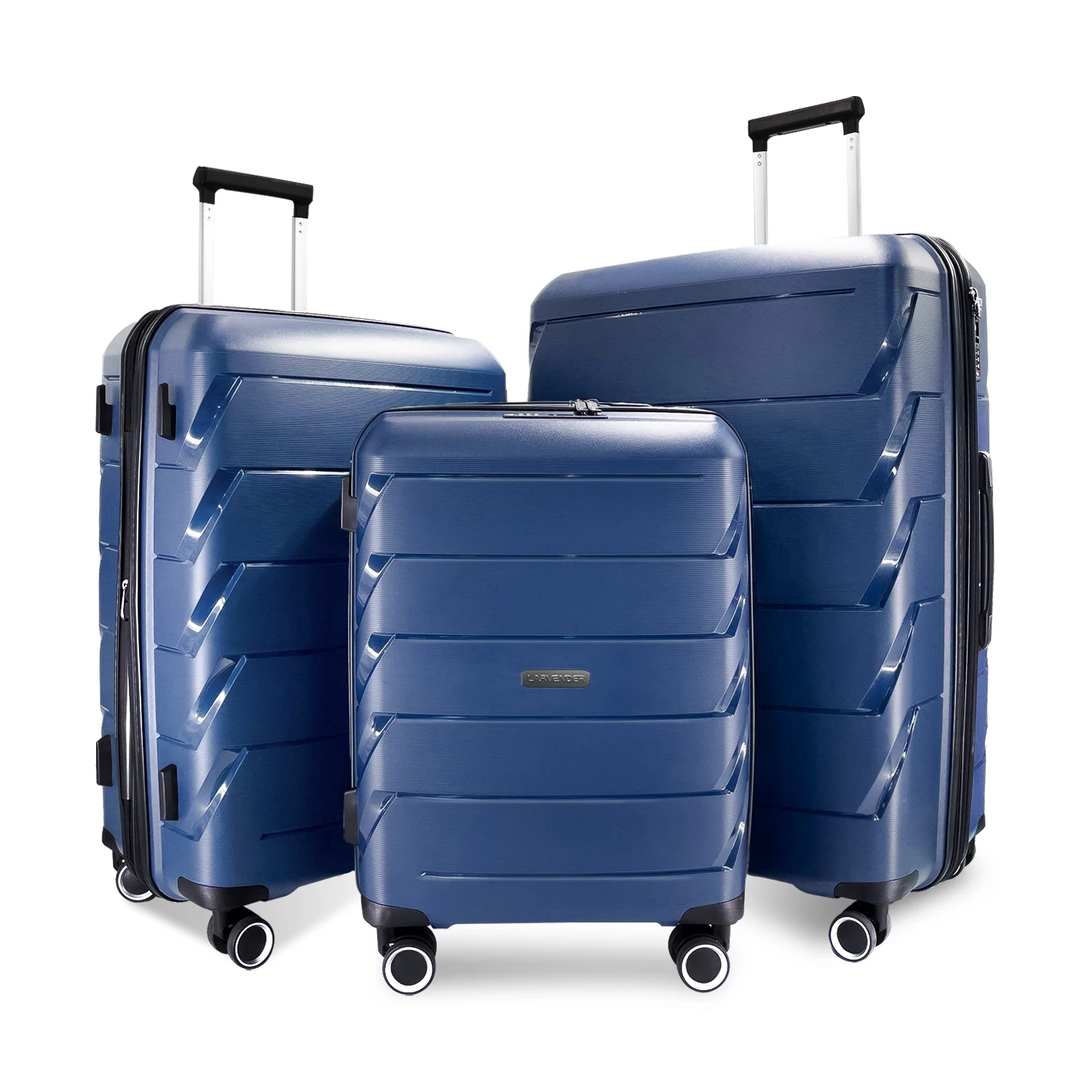 

OEM/ODM hard shell luggage suitcase  inch carry on trolley cases with PP material, Red or customized color