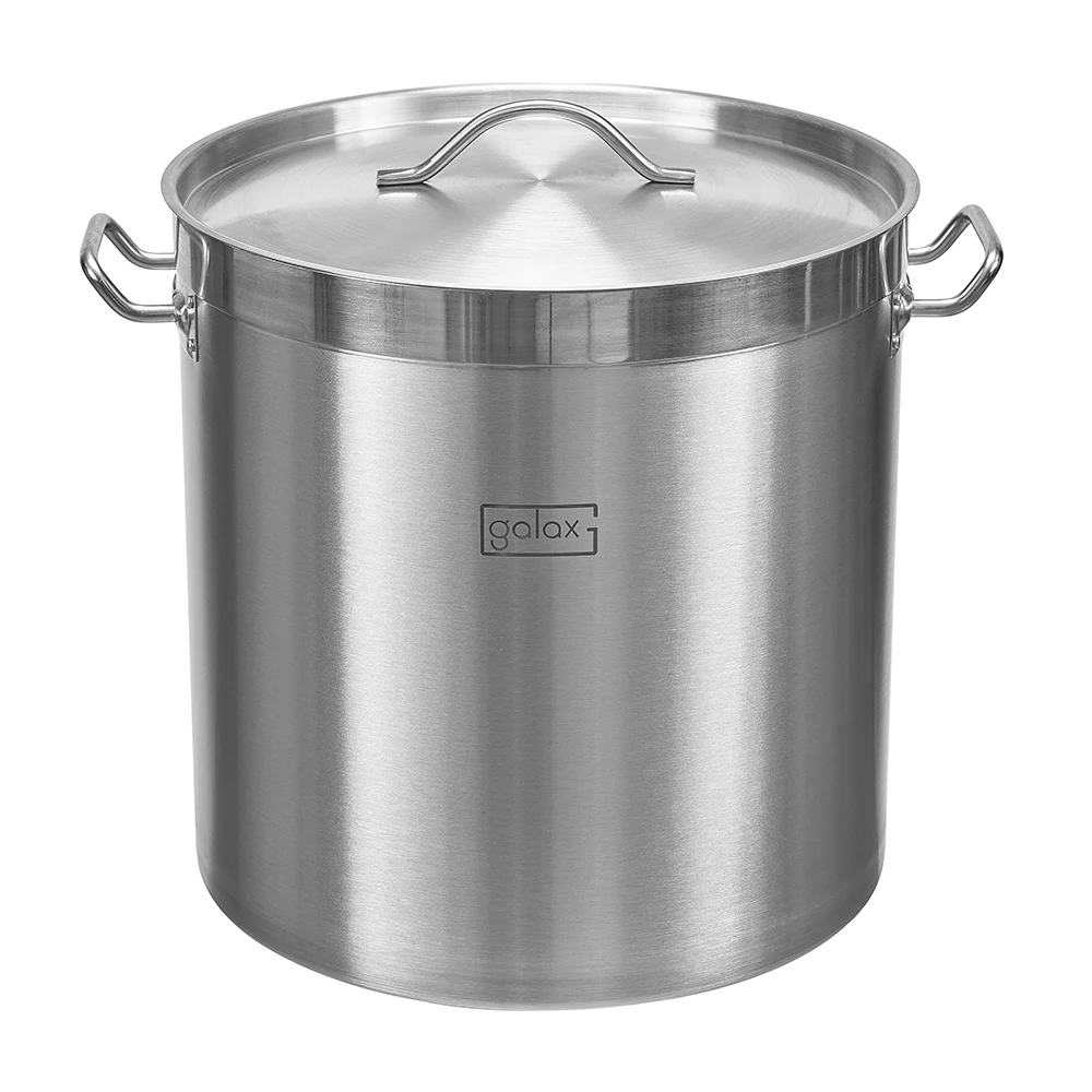 

550*700 163L restaurant heavy duty cookware round pot set stainless steel soup bucket cookware pot commercial cookware