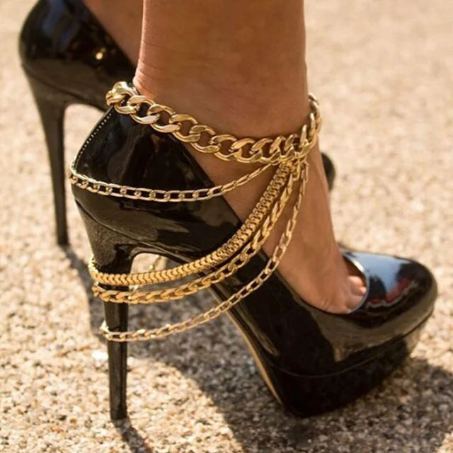 

Shoes Anklet Chain Gold Anklets Designs High Heel Shoe Ankle Chains Jewelry