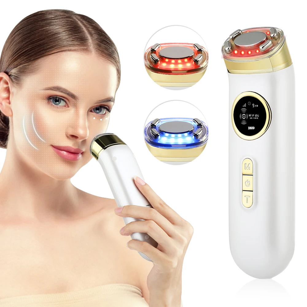 

Anti Wrinkle EMS Skin Tightening Colorful LED Light Ultrasonic RF Skin Rejuvenation Face Lifting Radiofrequency Beauty Device