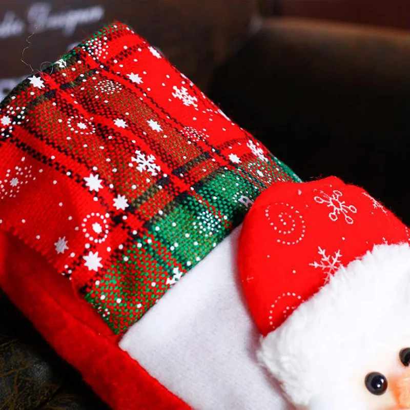 
2020 New Arrivals Christmas Sock Gift Bags Party Candy Bags Santa Claus Snowman Tree Stocking Festival Xmas Decoration 