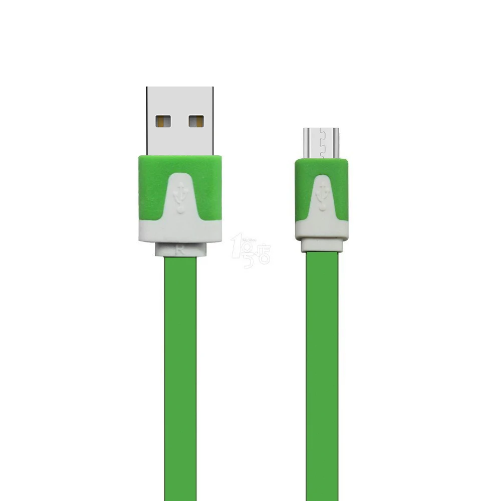 

classic PVC material quality noodel flat Android mobile phone charger V8 micro usb data charging cable for Samsung, Pink/red/blue