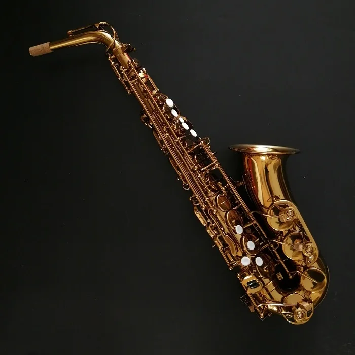 
dark honey finished exquisite engrave professional alto saxophone  (60491889260)