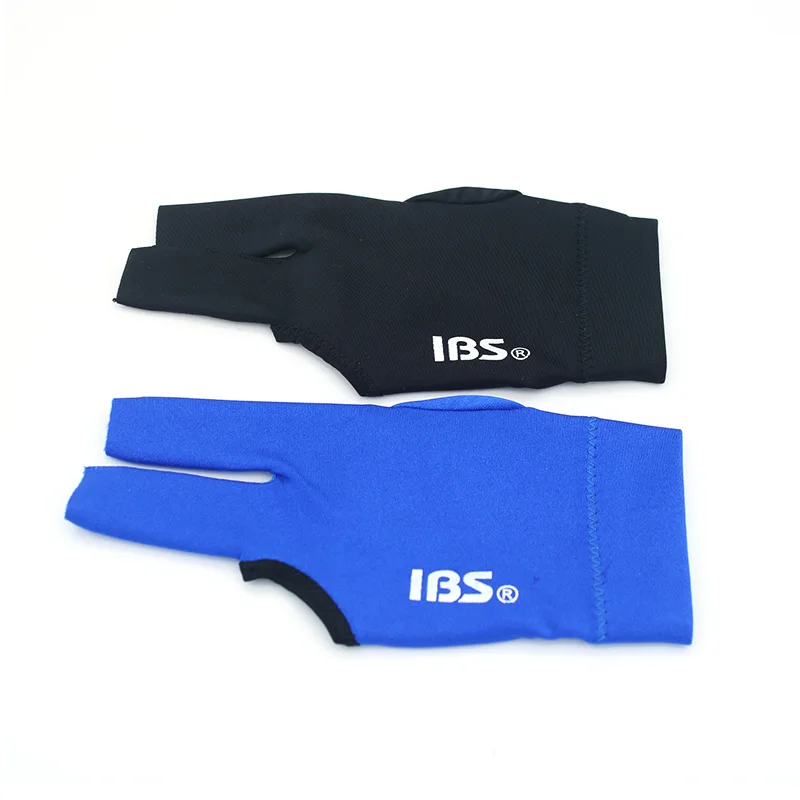 

Hot Sale Black/Blue IBS 3 Fingers Billiard Snooker Pool Glove