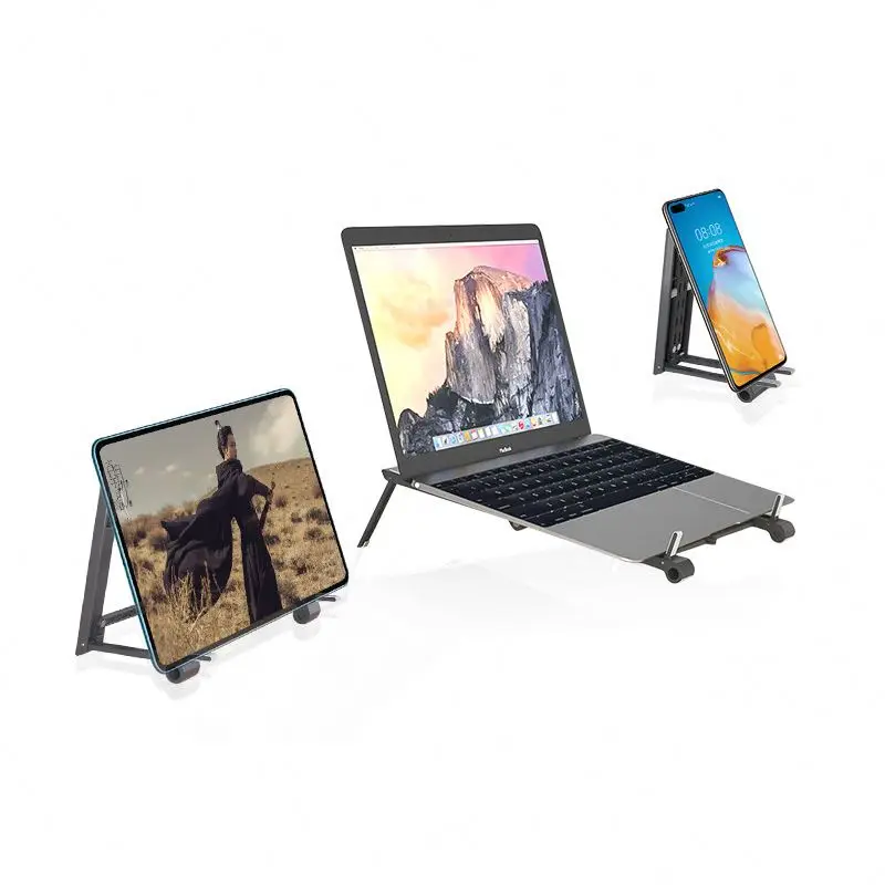 

Foldable laptop stand REK3s laptop stand adjustable, White black