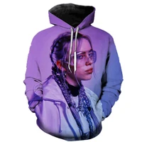 

Billie Eilish 3D Hoodies drop ship 3D custom print sublimation custom logo hoodie