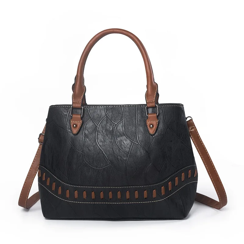 

European Style Trending Bags 2021 Stone Pattern Tote Handbags Vintage Retro Classic Shoulder Handbag For Women, Black,brown,army green,carmine
