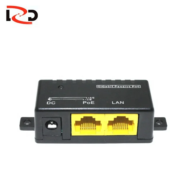 

LZD Tech. Black passive PoE injector splitter 5V 12V 24V 48V