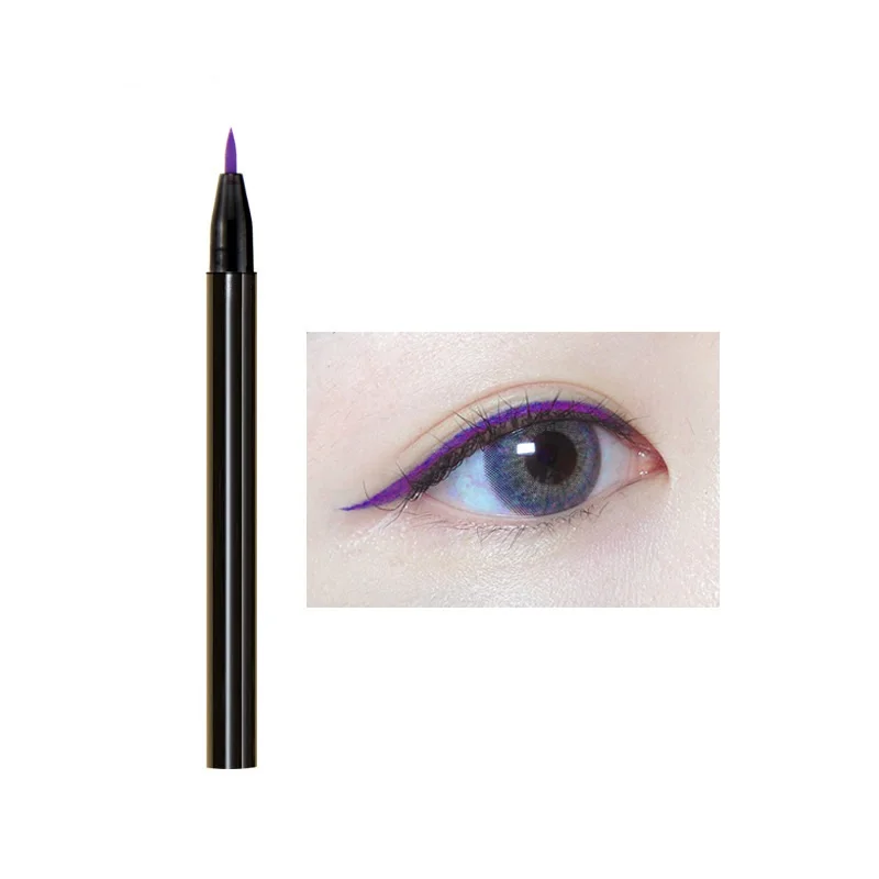 

High Quality Waterproof Smooth Eye Liner Long Lasting 8 Colorful Liquid Eyeliner Neon Eyeliner Pen, 8 colors colorful eyeliner private label