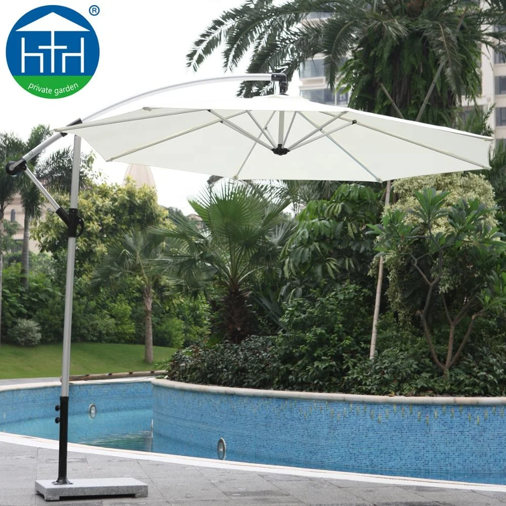 Outdoor Furniture Aluminum Side Post Beach Umbrella With Marble Base For Restaurant Buy Garden Aluminum Parasol Banana Outdoor Umbrella Patio Solar Beach Umbrella Product On Alibaba Com