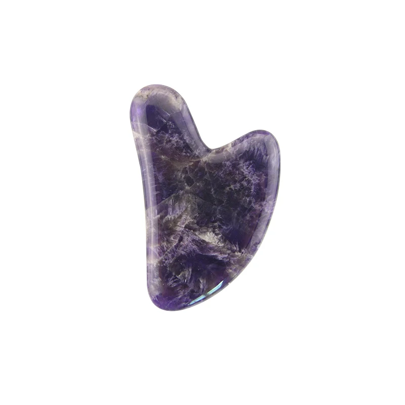

Wholesale amethyst roller gua sha stone massage tool with box, Pruplr
