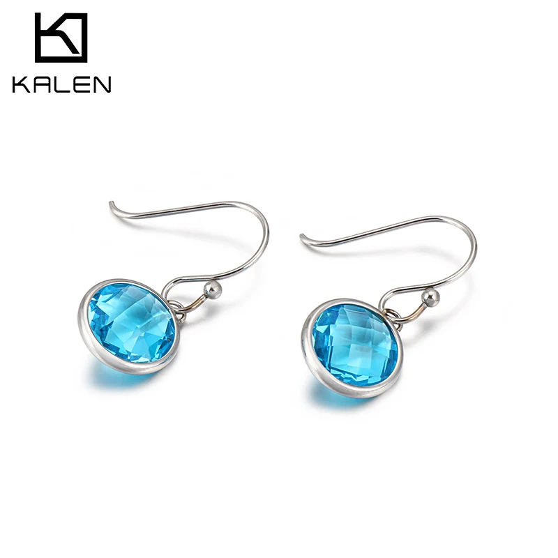 

Wholesale Stainless Steel Trendy Earrings Handmade Earrings Clip On Earring Women With Glass, Customized