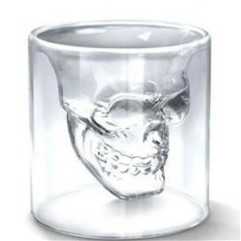 

Sk-ull Personality Creative Double Layer Beer Cup, Transparent