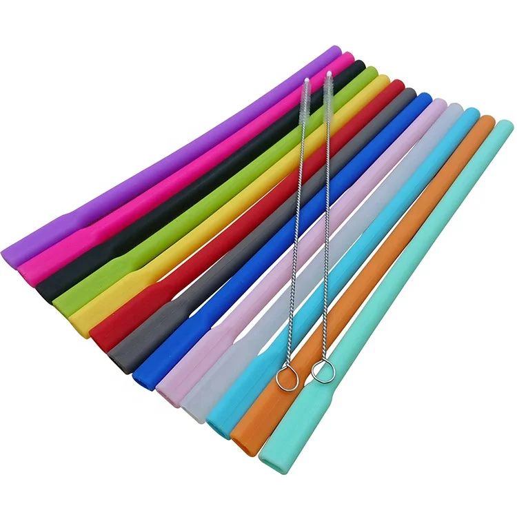 

Food Grade Hot Sale  Drinking Silicone Straw, Dark blue,light blue,dark green and other colors