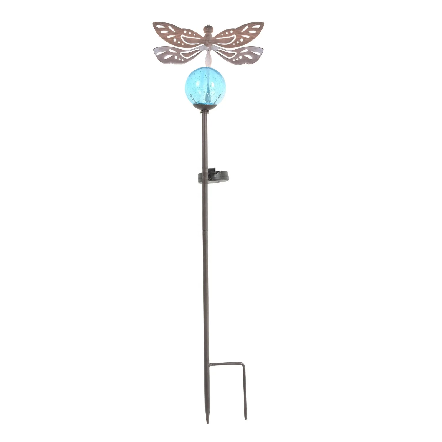 

Home Spring Dragonfly Outdoor Statement Flower Garden Solar Stake, 3 Assorted