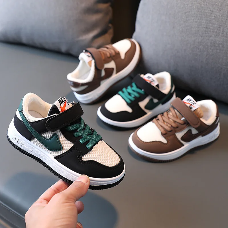 

Fashion Kids Ankle Mid Sports Shoes New Spring Autumn Boys' Girls Soft Soled Toddler Board Wholesale