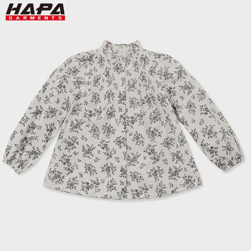 

In-stock Item Spring and Summer Girls Floral Dress Natural Pastoral Style Shirt Girls Dress